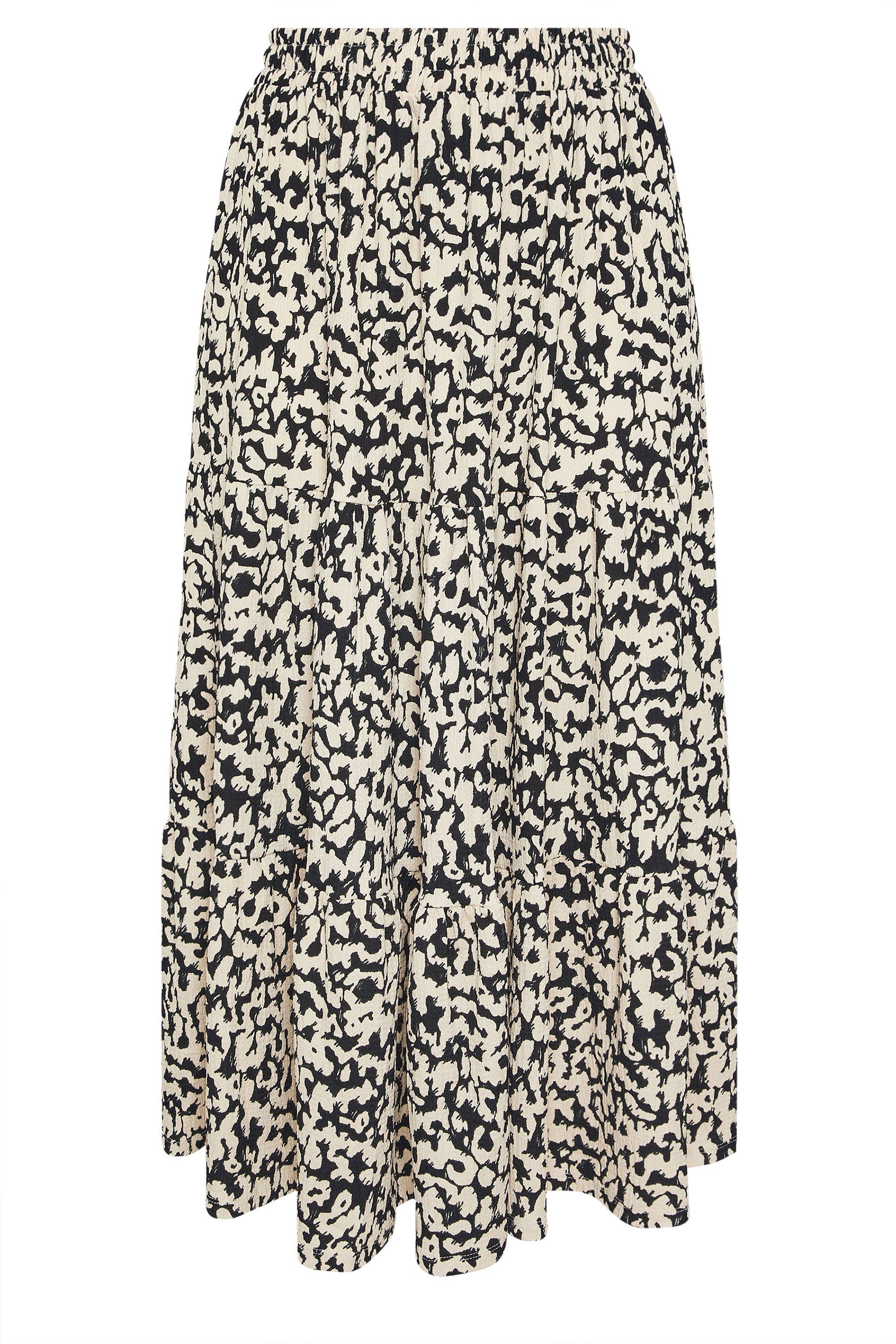 Yours Abstract Textured Tiered Skirt