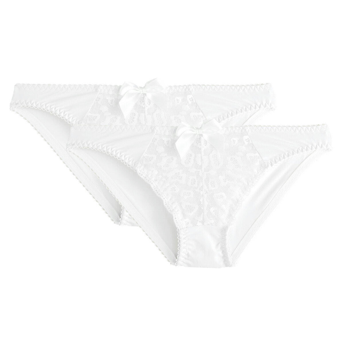 Lot de 2 slips en dentelle et microfibre Belis