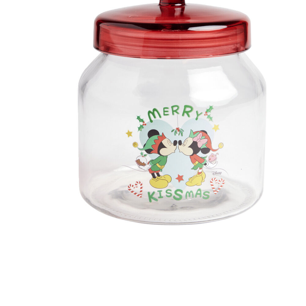 Pot en verre Disney Mickey Merry Kissmas avec couvercle Ø16xH20cm