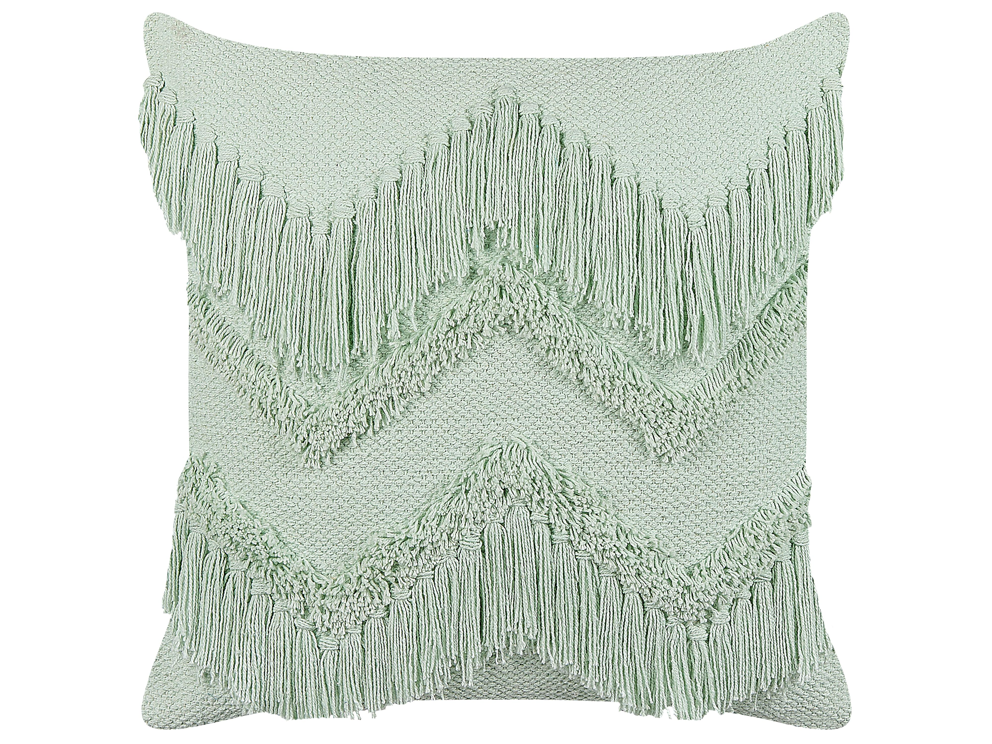 Throw Cushion BACOPA Cotton 45 x 45 cm Green Chevron Pattern