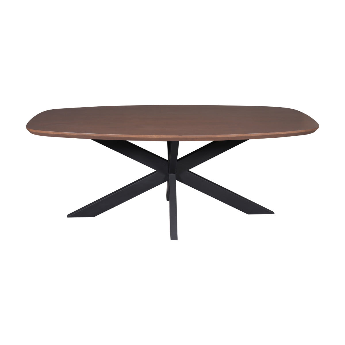 StarFurn Eettafel Madison - Deens Ovaal Walnoot/Zwart - 160x90x76cm