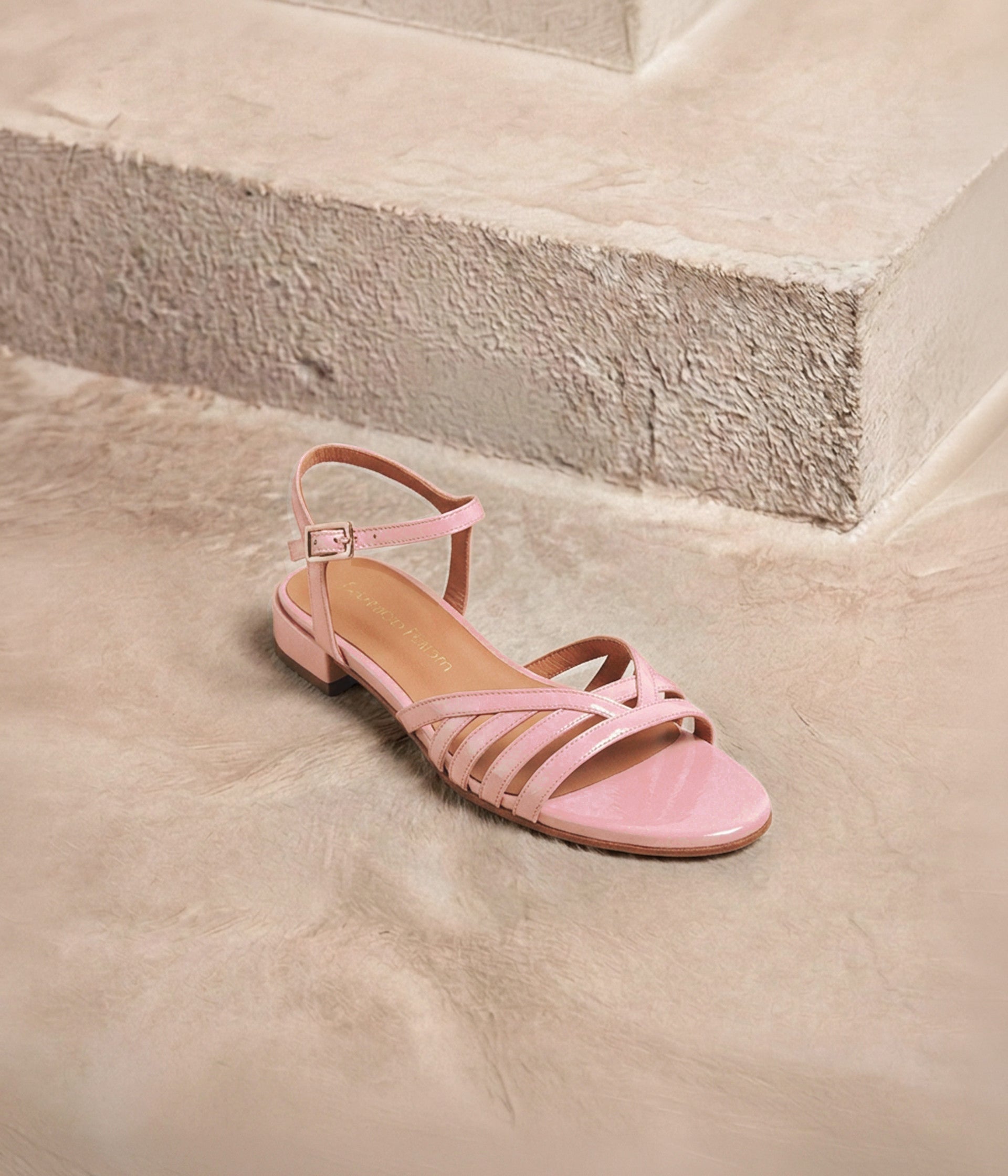 Sandales vernies roses Polly