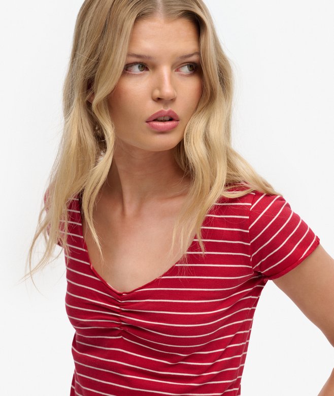 Athletic Essentials Gathered Pattern Top