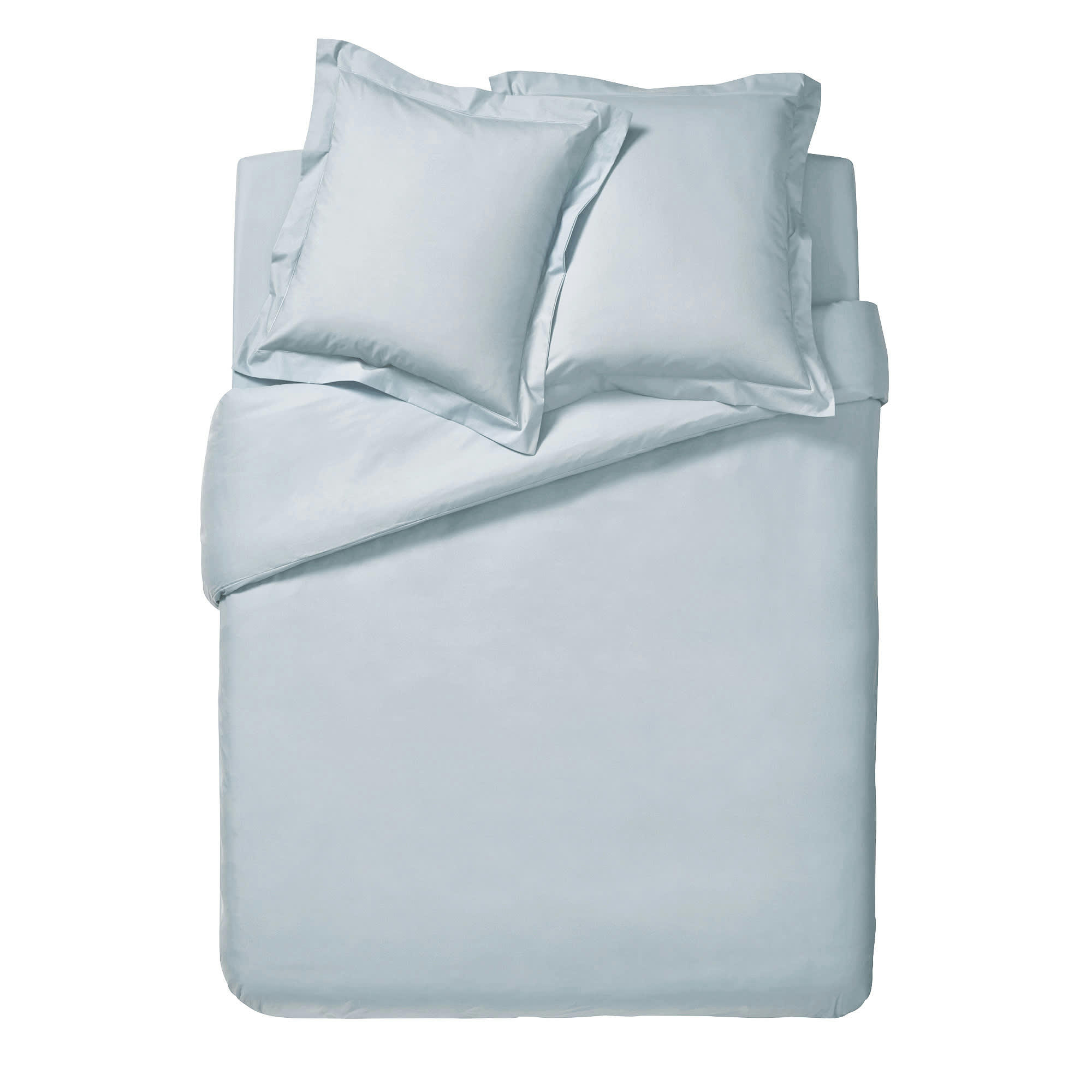 ROYAL LINE - Drap housse uni en percale de coton bleu 140x190