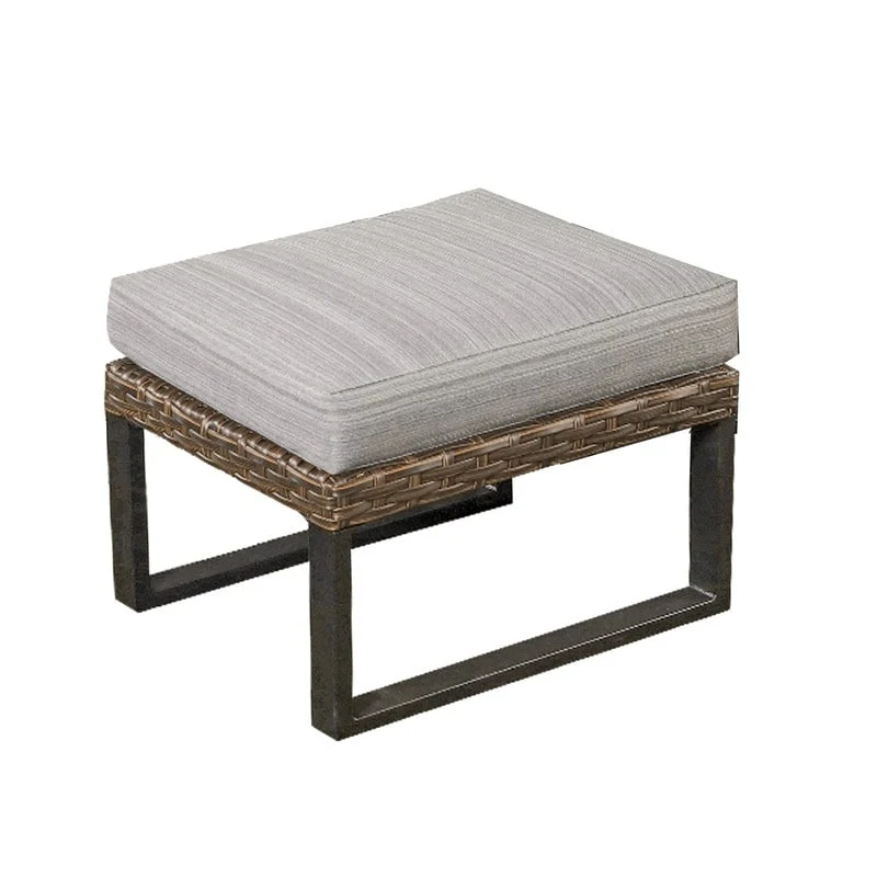 Patio Festival Five-Wicker Outdoor Wicker Ottoman