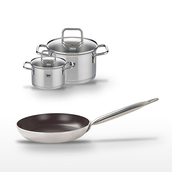 Lot Poêle 32 cm et 2 Faitouts 14/20 cm Elo Bistro Line
