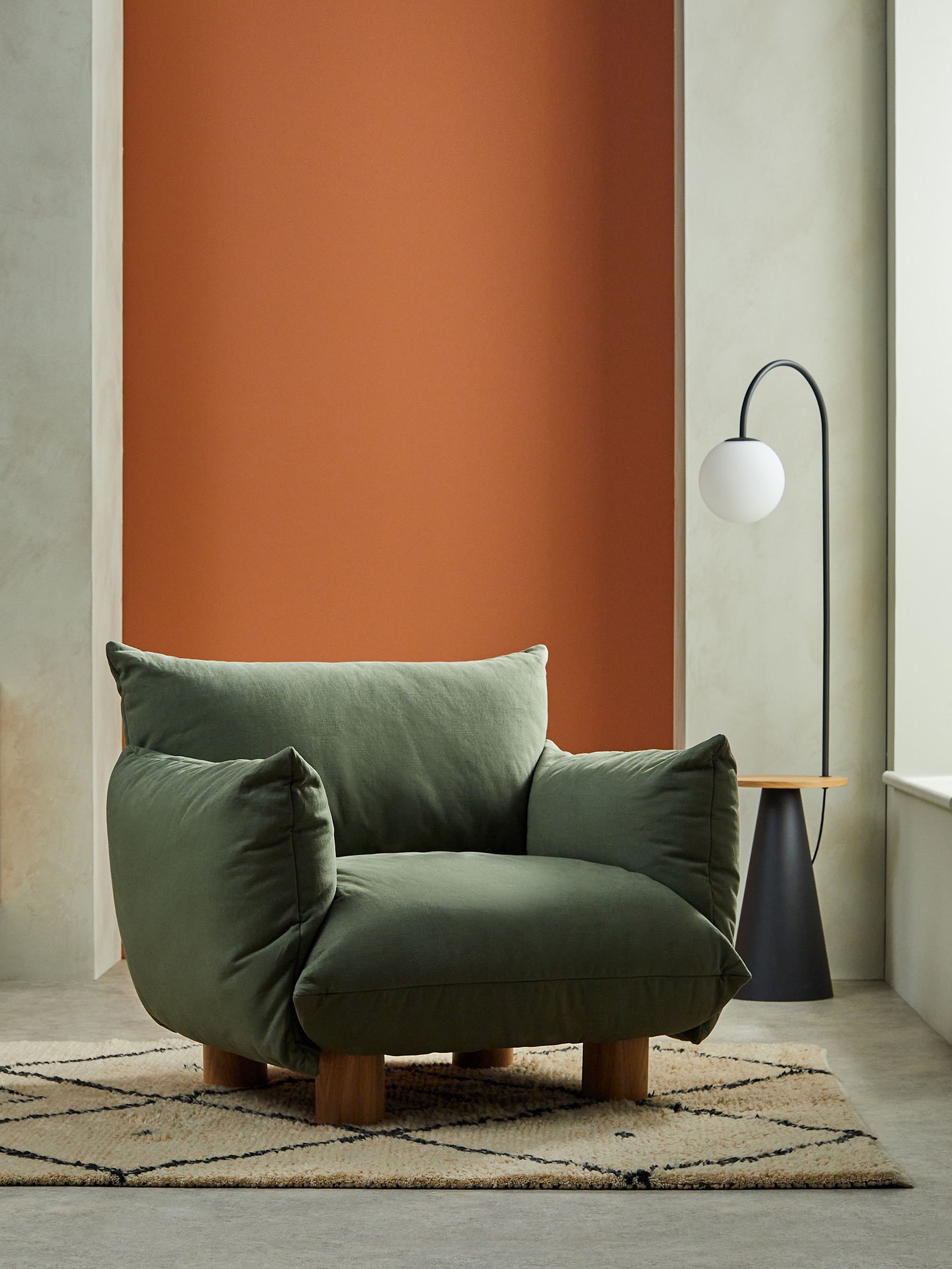 Jude Accent Chair in Olive Green