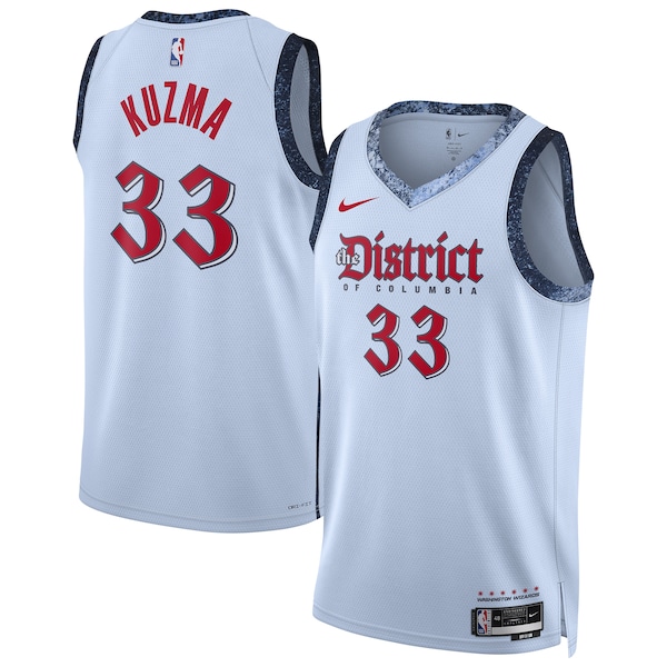 Kyle Kuzma Washington Wizards Nike Unisex 2024/25 Swingman Player Jersey - City Edition - Powder Blue