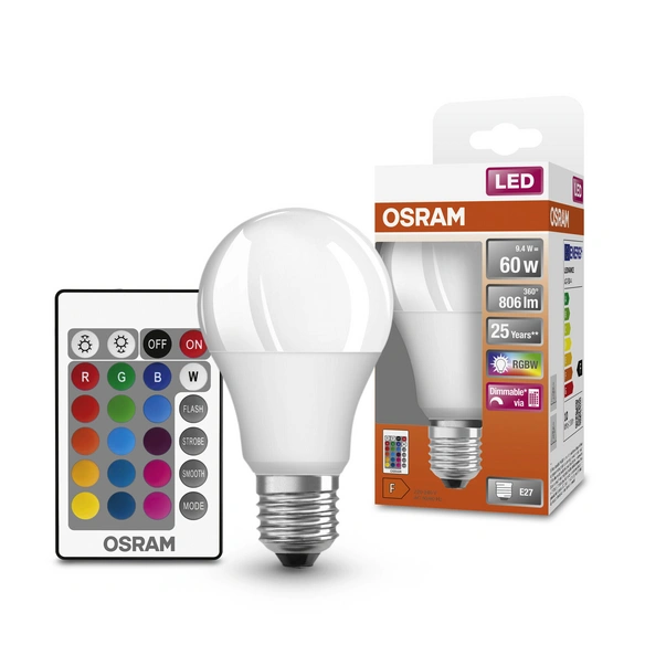 LED-Lampe »LED Retrofit RGBW lamps with remote control«, 2700 K, 9,7 W, weiß