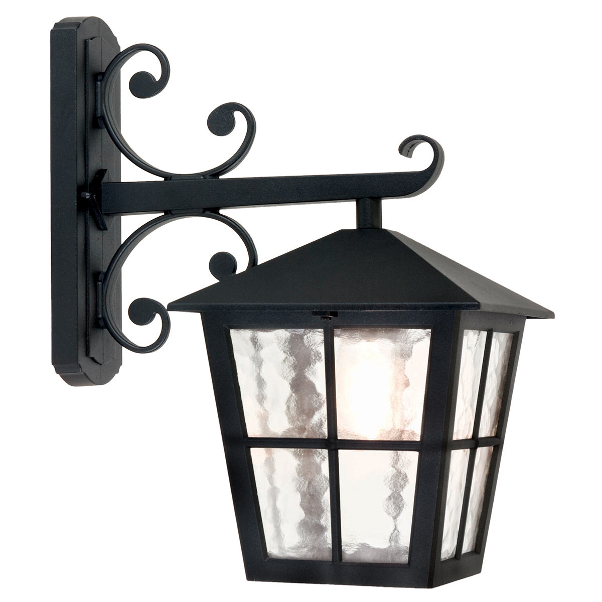 Kinkiet zewnętrznyczarno-przezroczysty Canterbury 1xE27x60W IP43 Elstead