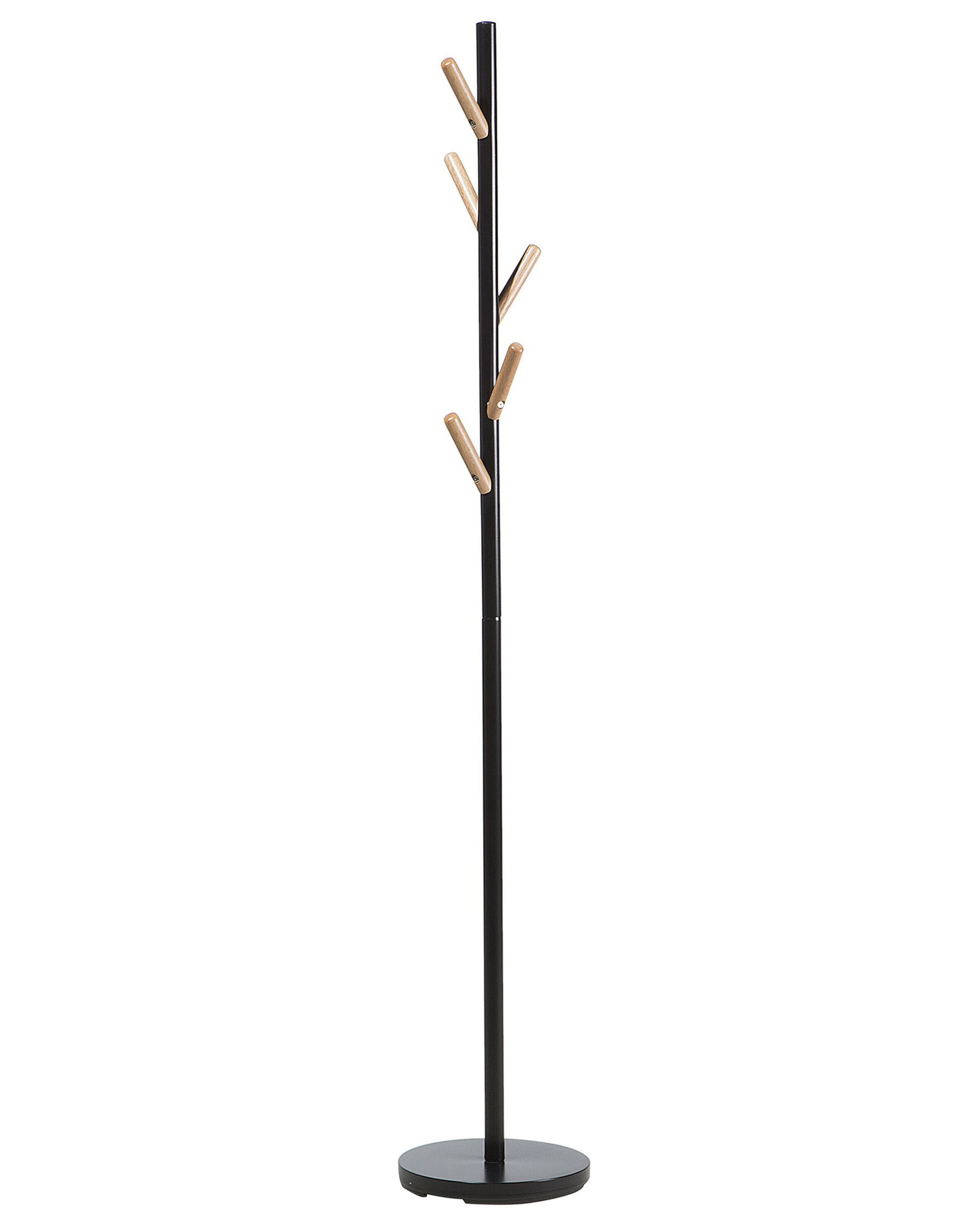 Wieszak stojący drewniany 170 cm czarny