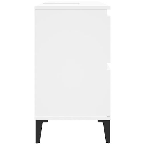 NNEVL Sink Cabinet White 80x33x60 cm Engineered Wood