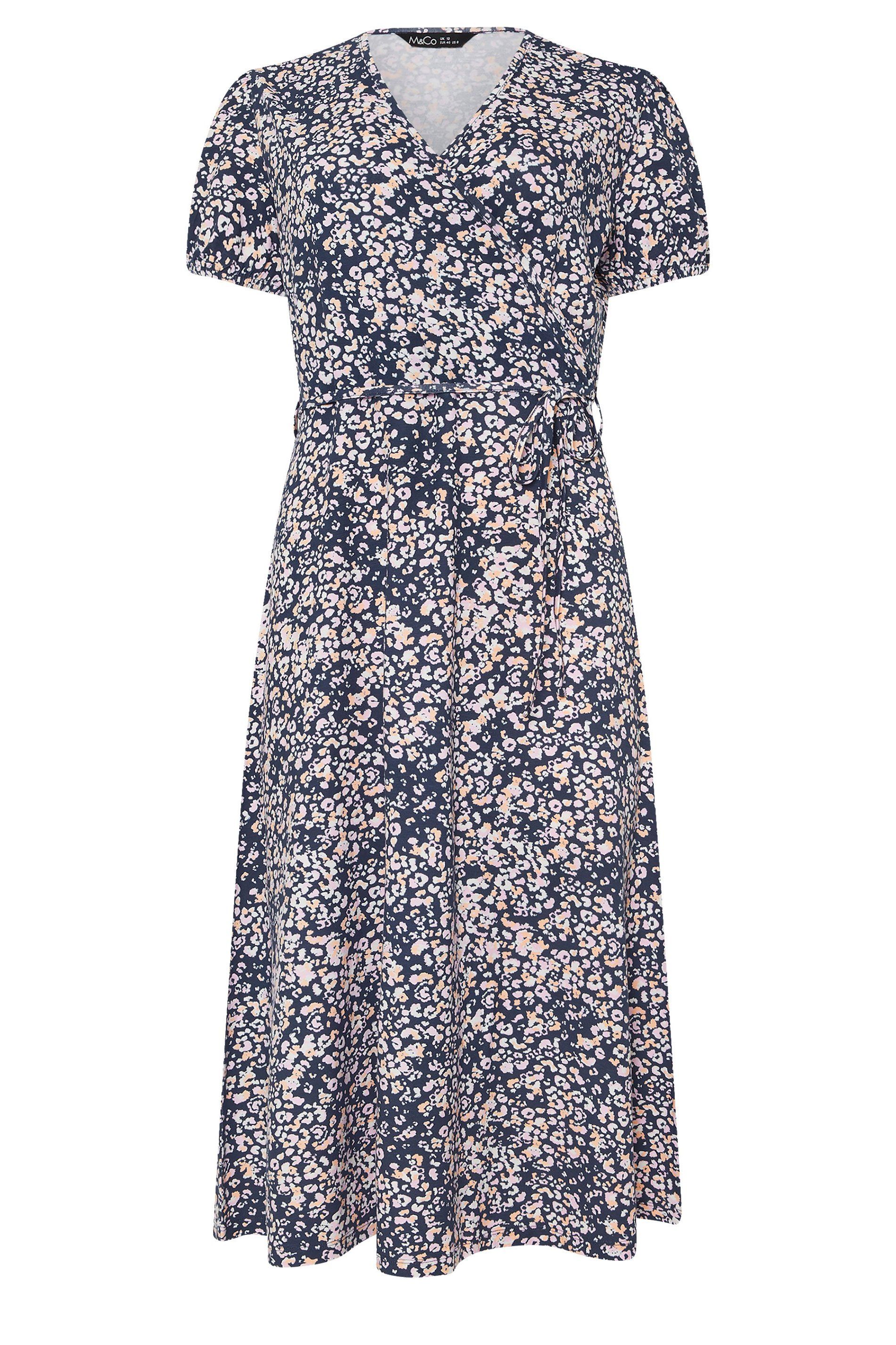 M&Co Printed Wrap Dress