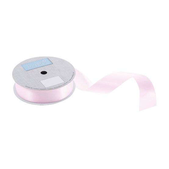 Trimits Light Pink Double-Faced Satin Ribbon by the Metre 25mm