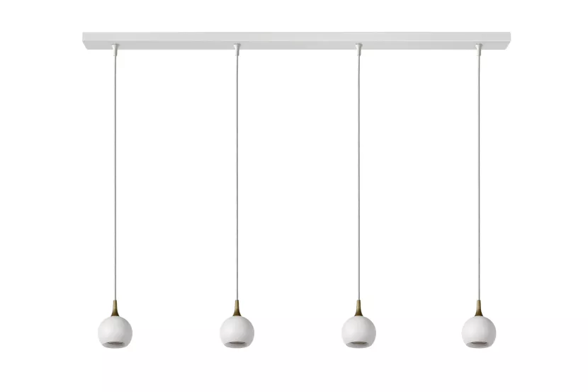 Lampa wisząca biała FAVORI 4xGU10x5W wym: 100x98x10 cm Lucide