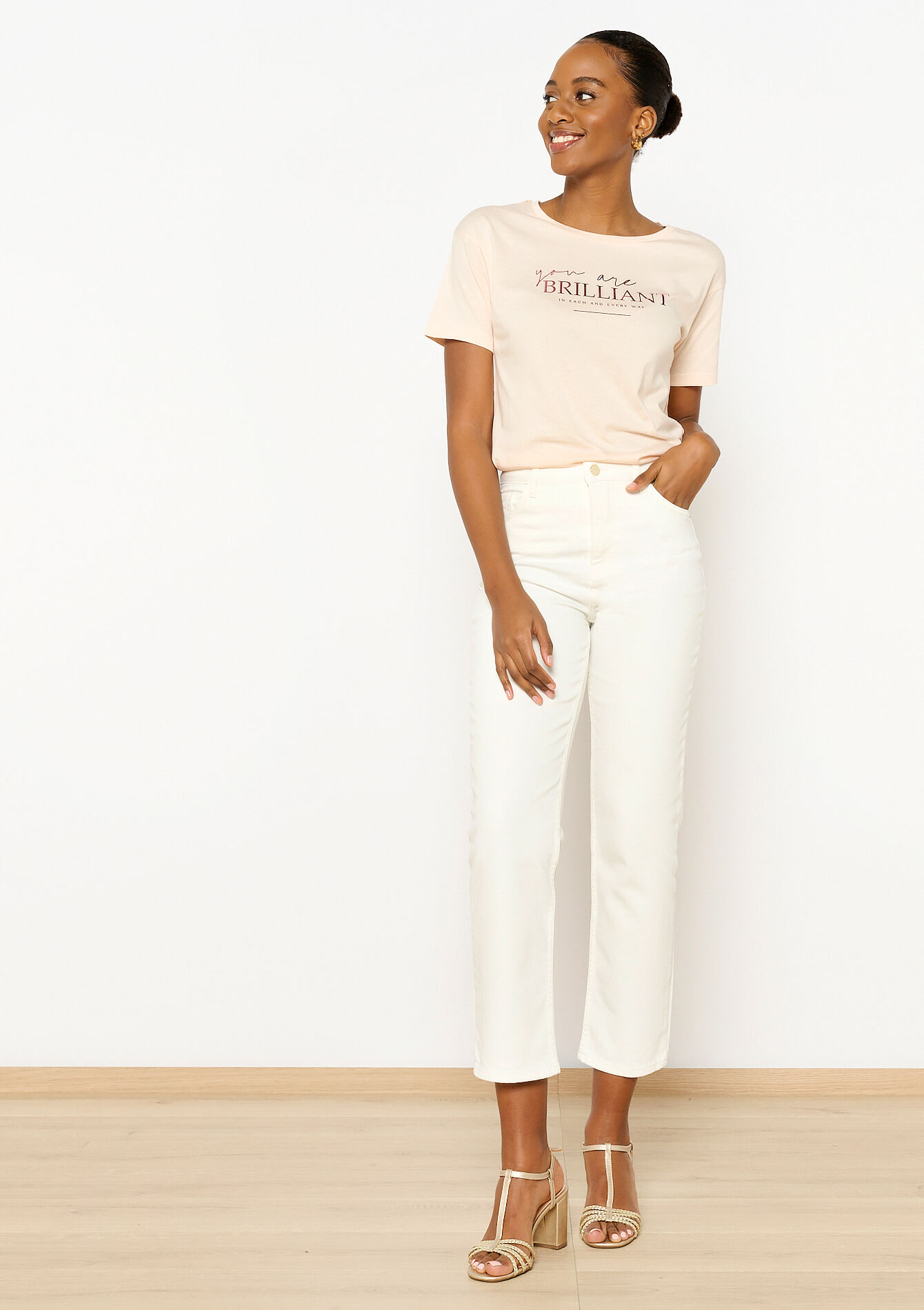 Rechte jeans met hoge taille