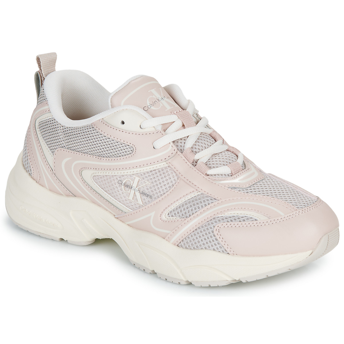 Calvin Klein Jeans - RETRO TENNIS MESH ML - White / Pink