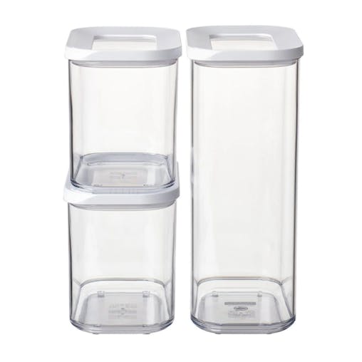 Mepal Modula Rectangular 3 Piece Starter Set Storage Box Set 3pc | White