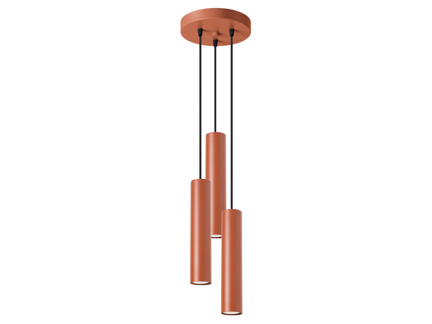 Lampa wisząca Lagos 3-punktowa stalowa 108 cm czerwona