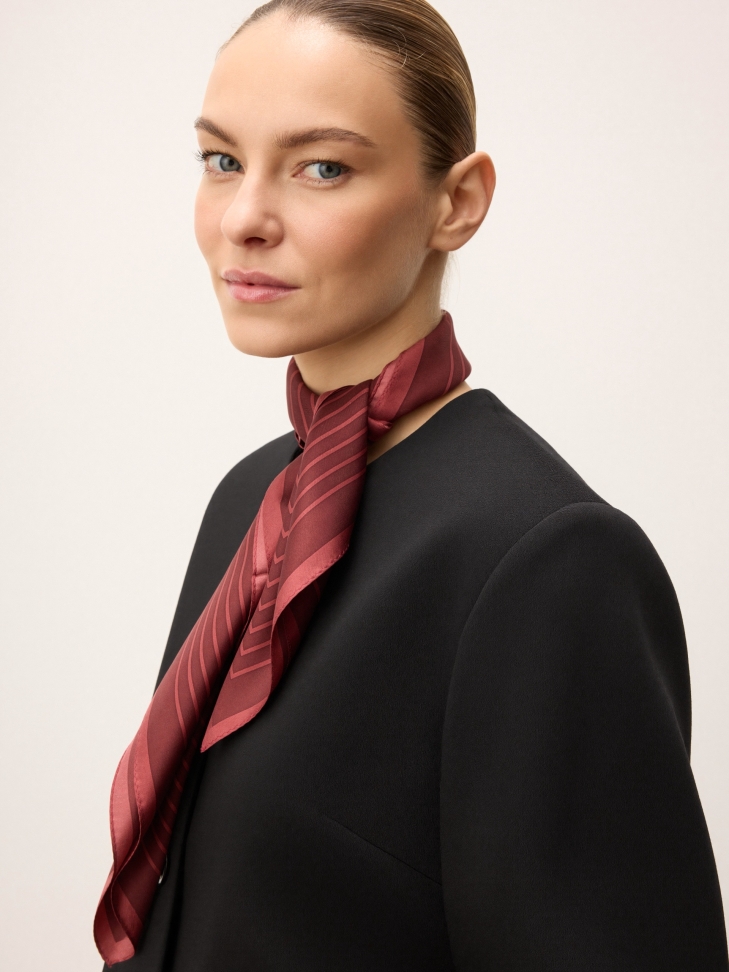 Maroon silk scarf