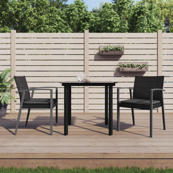 Zestaw Mebli Ogrodowych Stół Krzesła Rattan Poduszki Na Balkon Na Patio