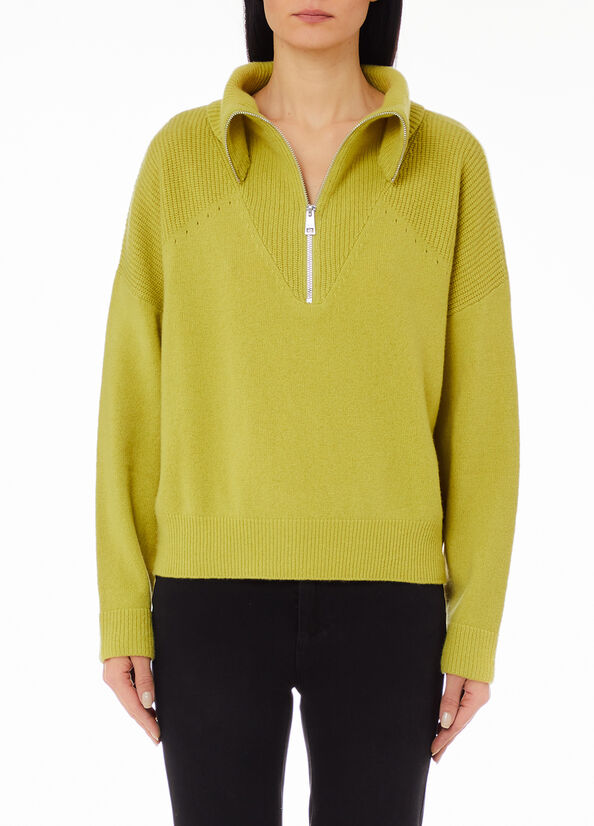 Maglia in lana con zip