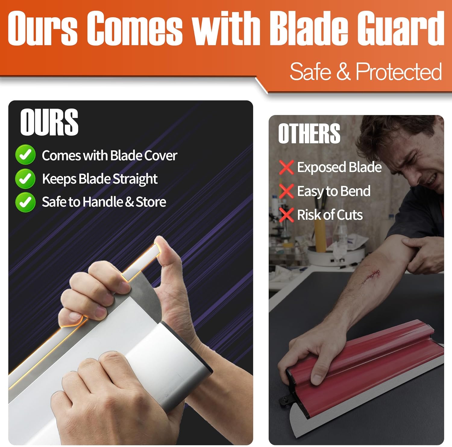 Professional Drywall Skimming Blade Kit (12, 16, 24, 32 & 40), Stainless Steel Wall Finishing Tools with Extension Pole, Roller & Putty Knife, Lightweight Set with Carrying Case