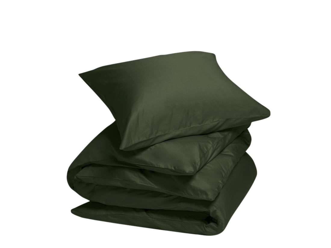 Yumeko dekbedovertrek katoen satijn dark olive 140x220   1/60x70