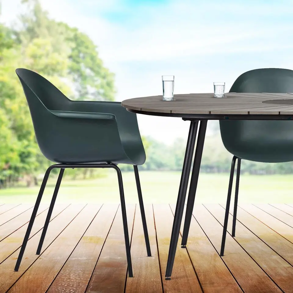 Lisomme Dorian kunststof tuinstoel donkergroen