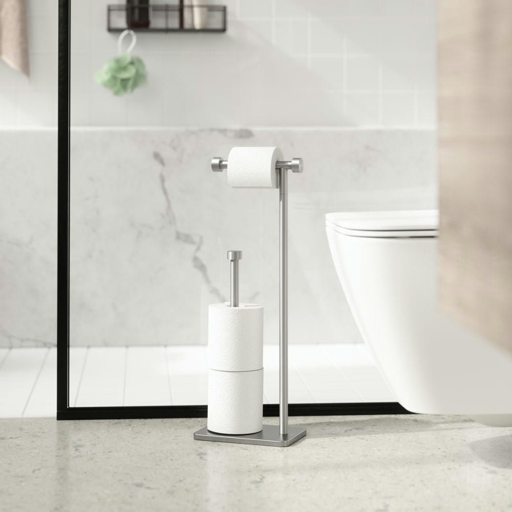 - Porte papier-toilette et réserve h 53 cm cappa métal gris
