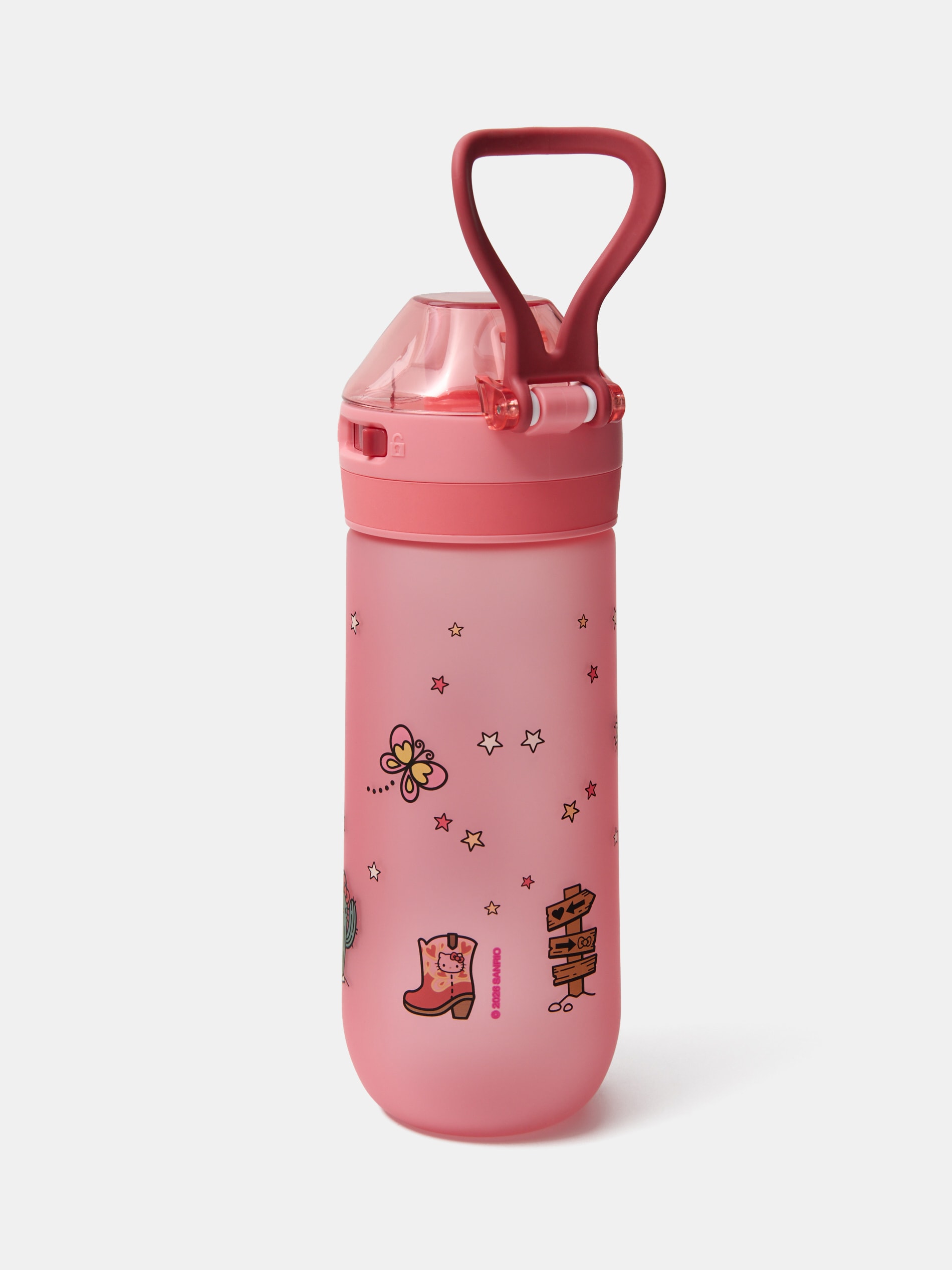 Bidon z uchwytem i słomką Hello Kitty