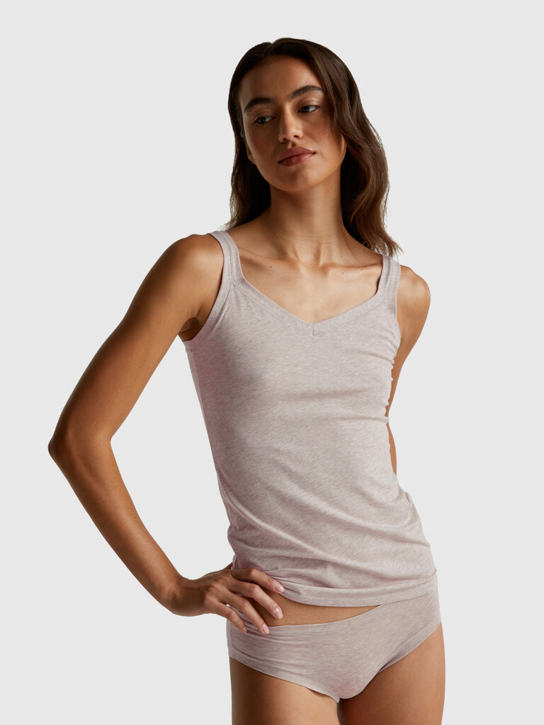 Tank top in super stretch cotton