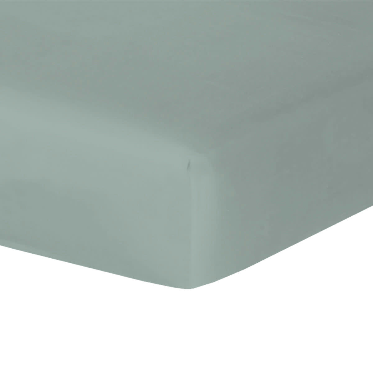 JULIA - Drap housse satin de coton  200x200x40 vert pistache