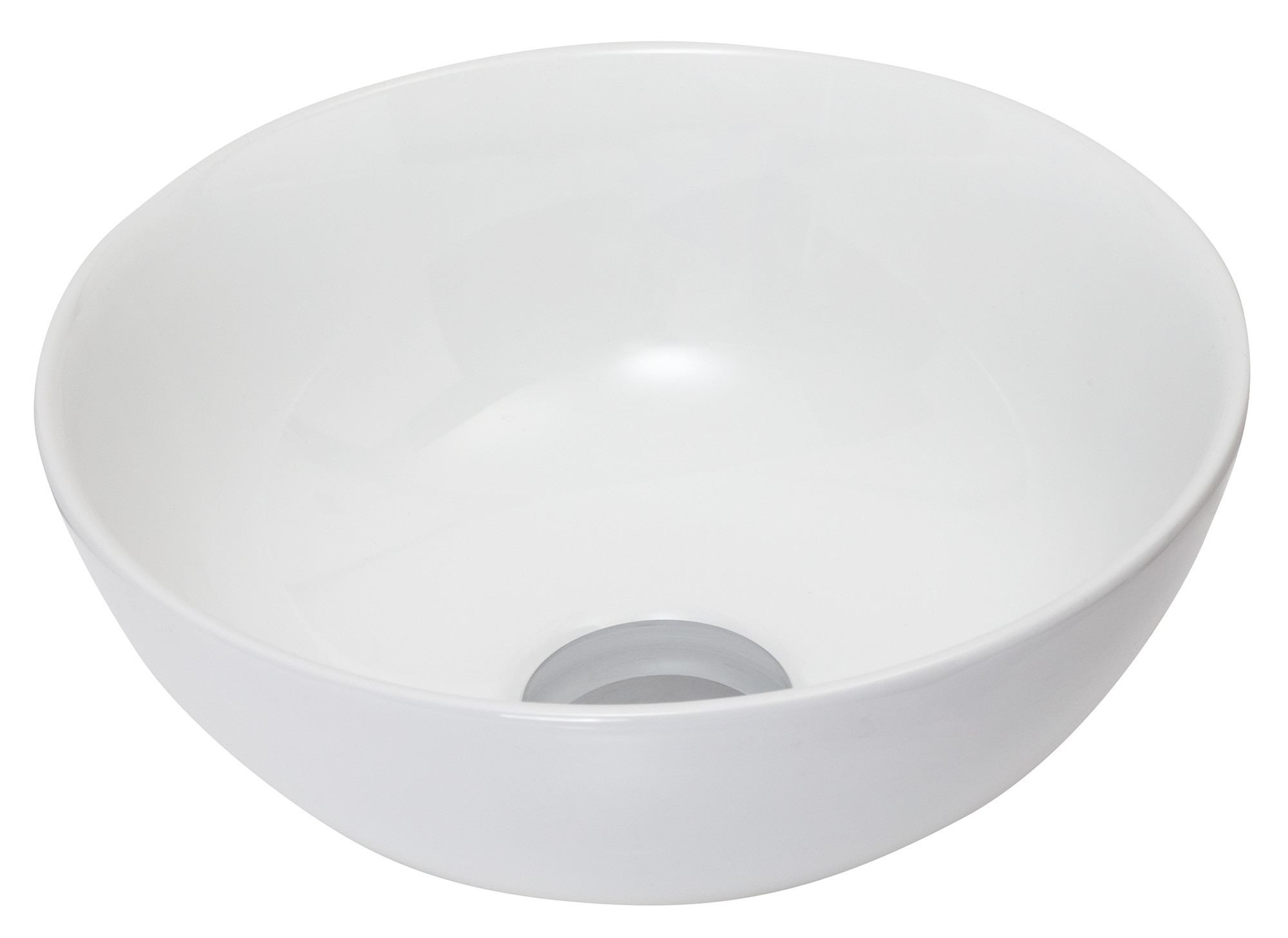 Umywalka Nablatowa Ceramiczna Okrągła Biała Sigma