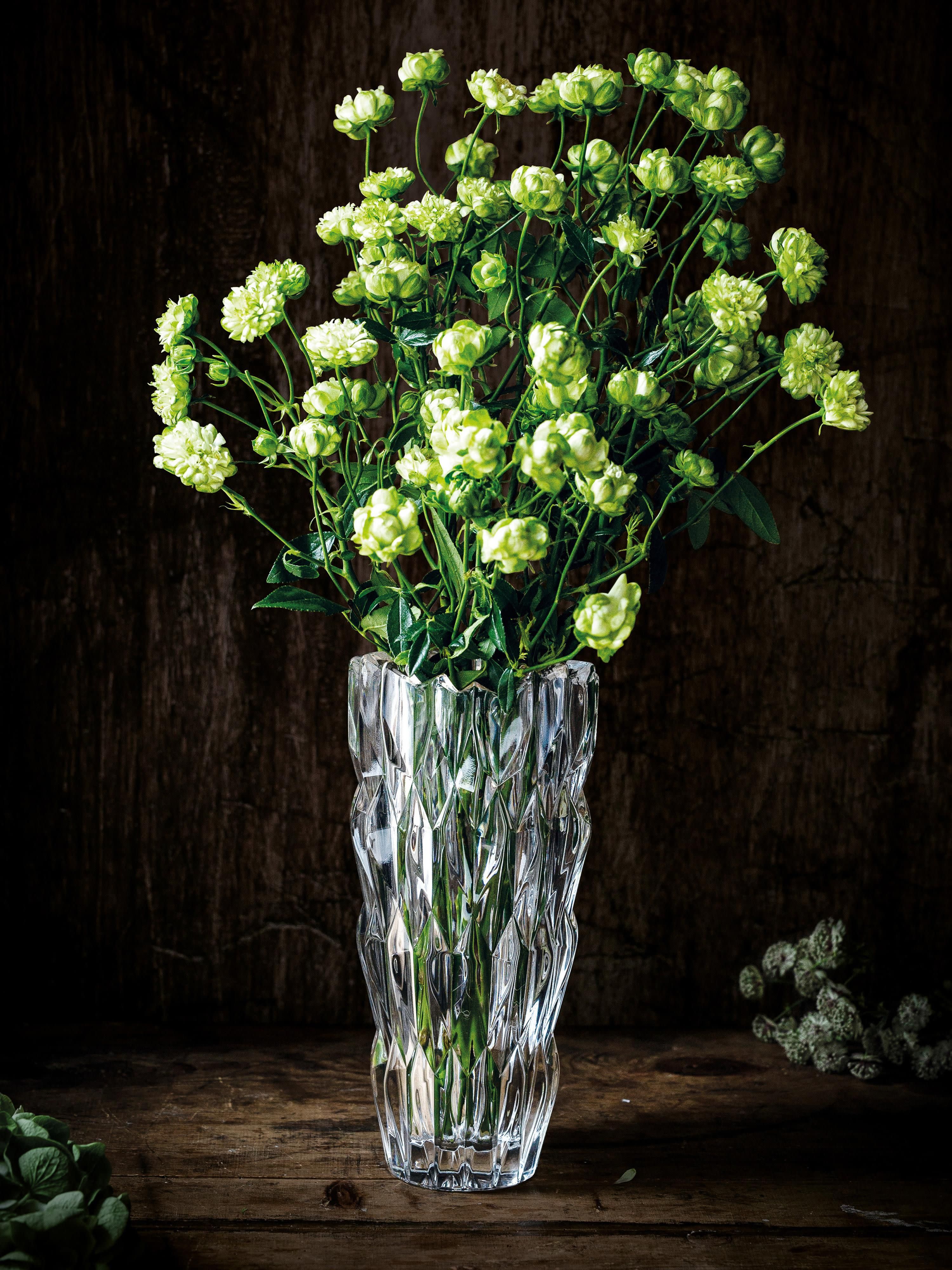 Kristall-Vase Quartz, H 26 cm