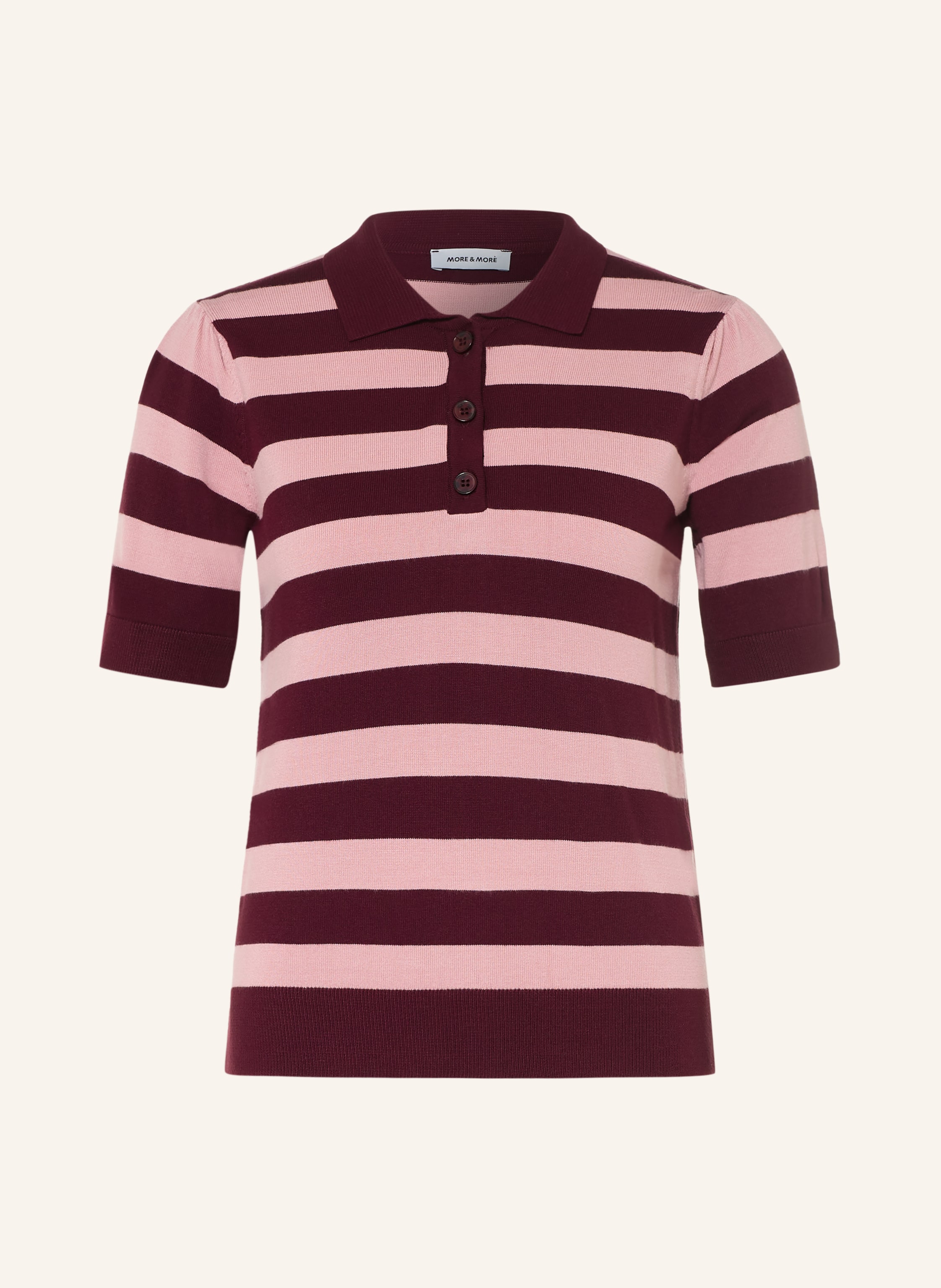 MORE & MORE Strick-Poloshirt