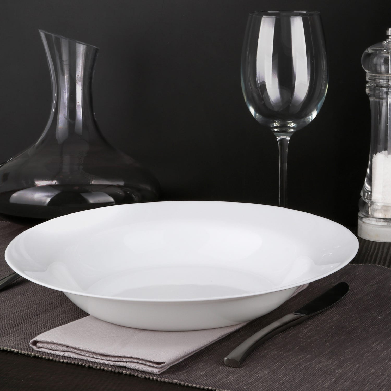 Piatto fondo Toledo per pasta in vetro opalino