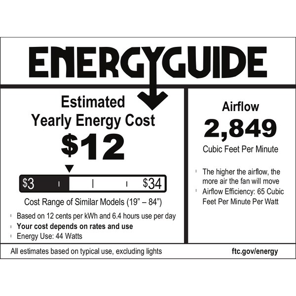 Hunter 52" Apex Ceiling Fan with LED Light Kit and Handheld Remote, Snap-On Blades