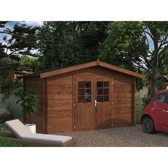Gartenhaus »Valentine«, Holz, BxHxT: 394 x 235 x 276 cm (Außenmaße inkl. Dachüberstand)