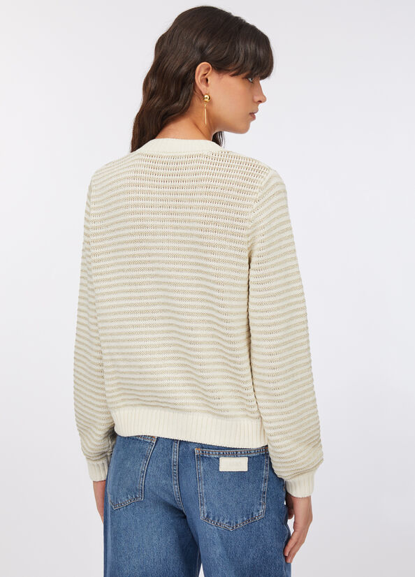 Cardigan a righe lurex&reg;