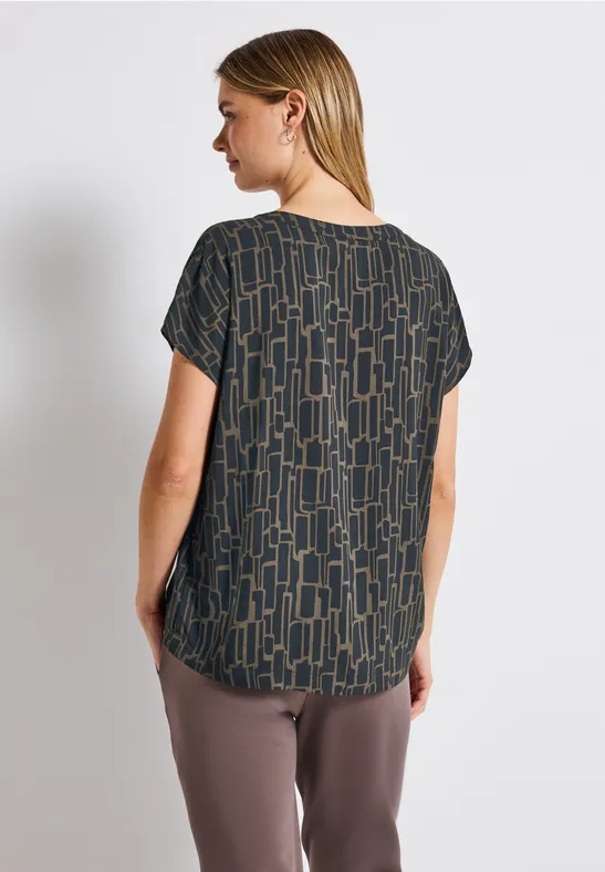 Blusenshirt mit Puzzle Print