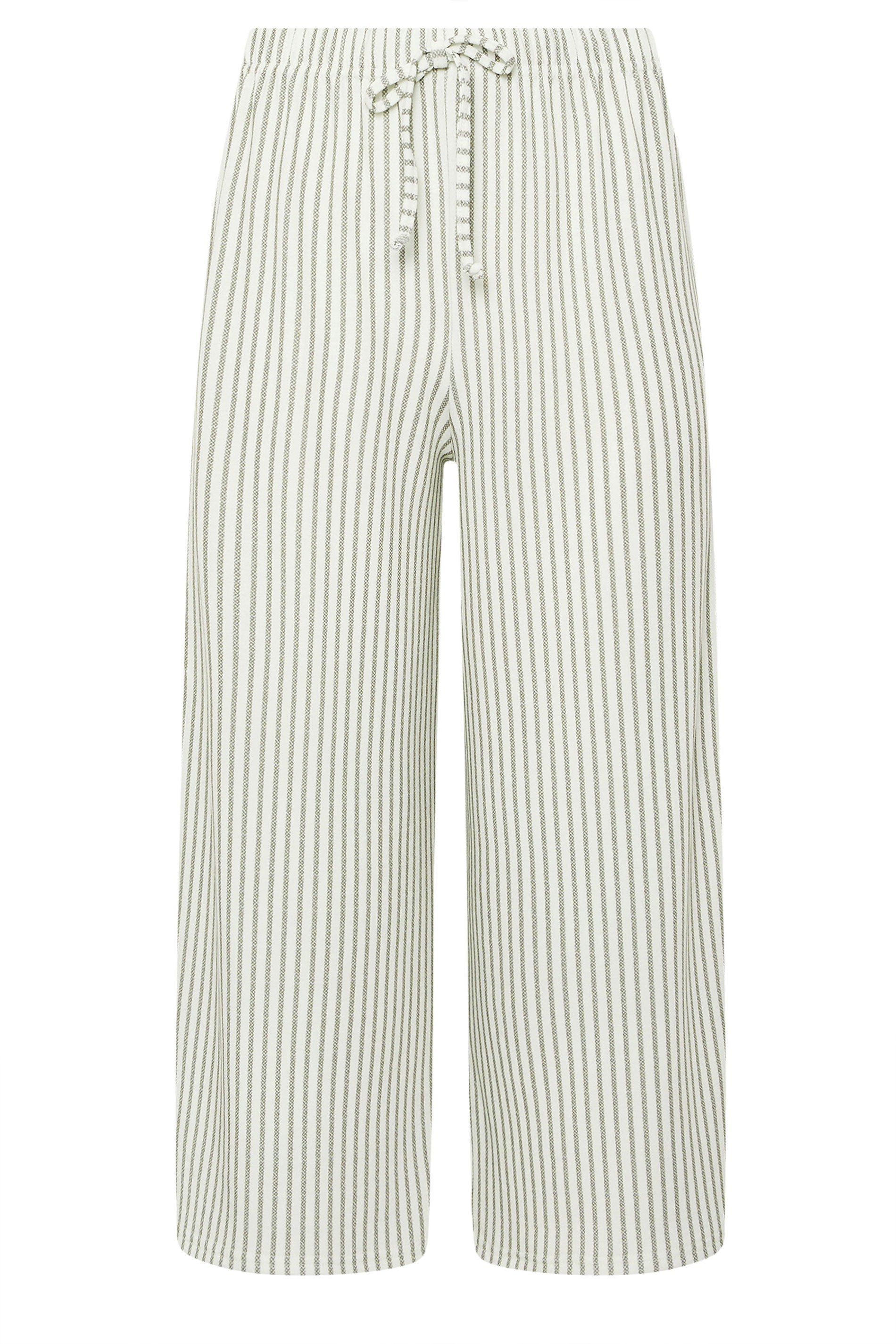 M&Co Petite Stripe Wide Leg Culottes