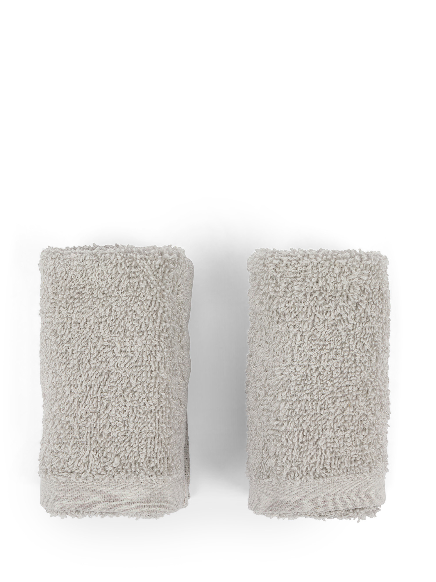 Cestino 4 lavette cotone tinta unita Thermae