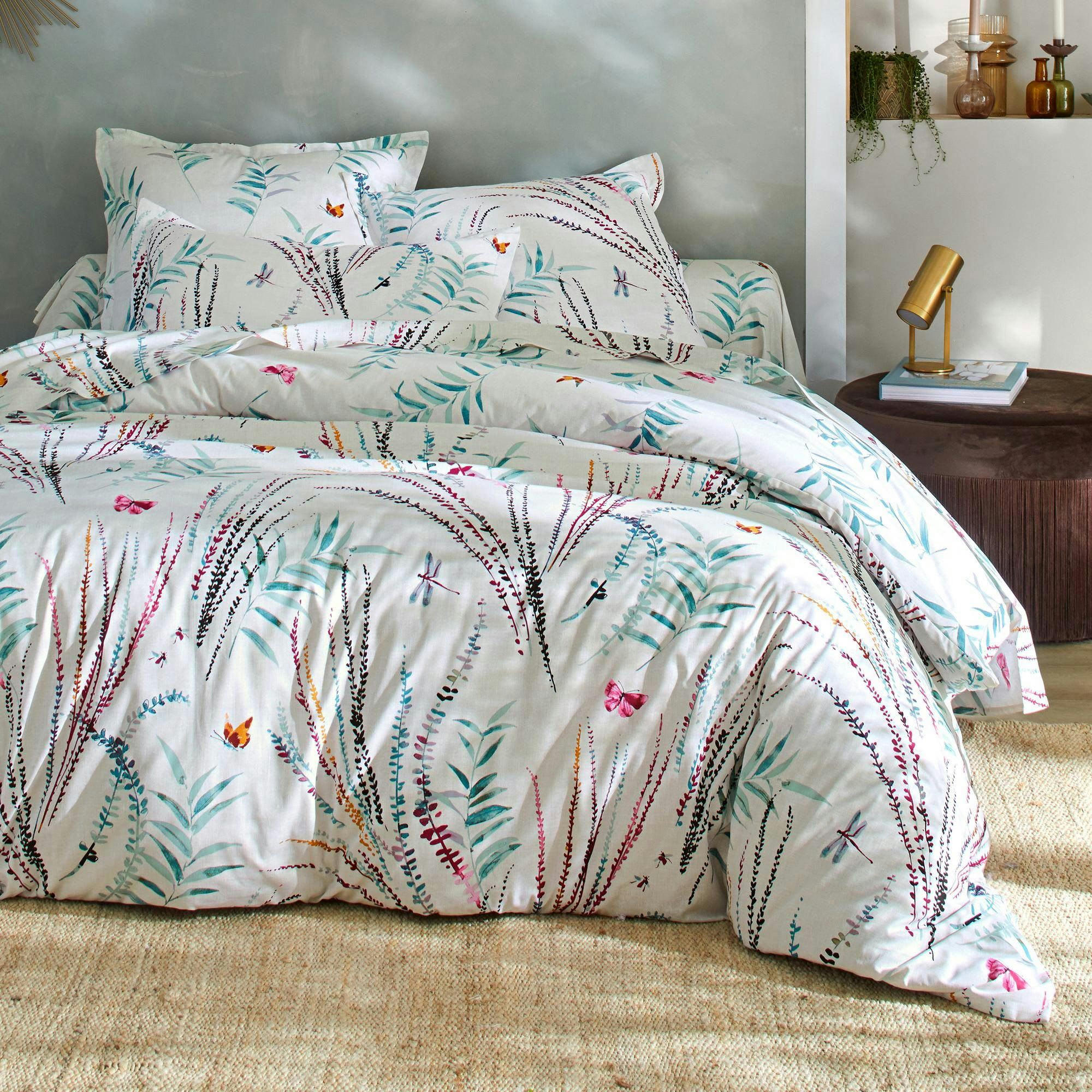 TEMPS LIBRE - Taie volant 50x70 multicolore en coton