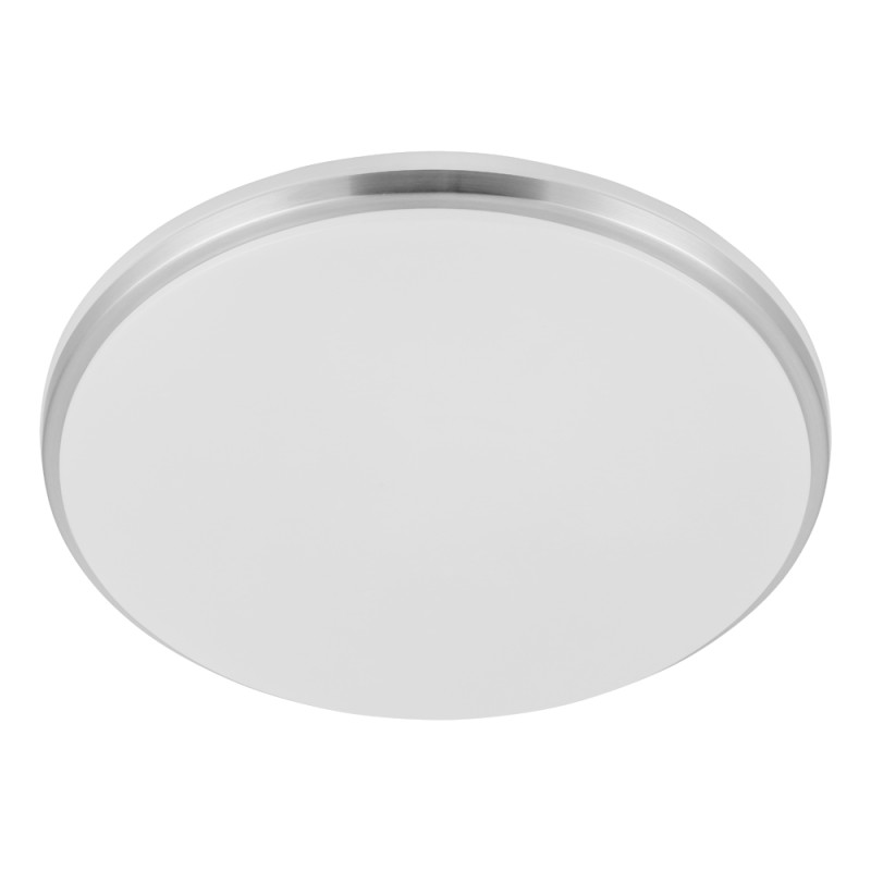 Plafonnier LED Margidore nickel Ø 34 cm blanc dimmable 2250 lm 18 W EGLO