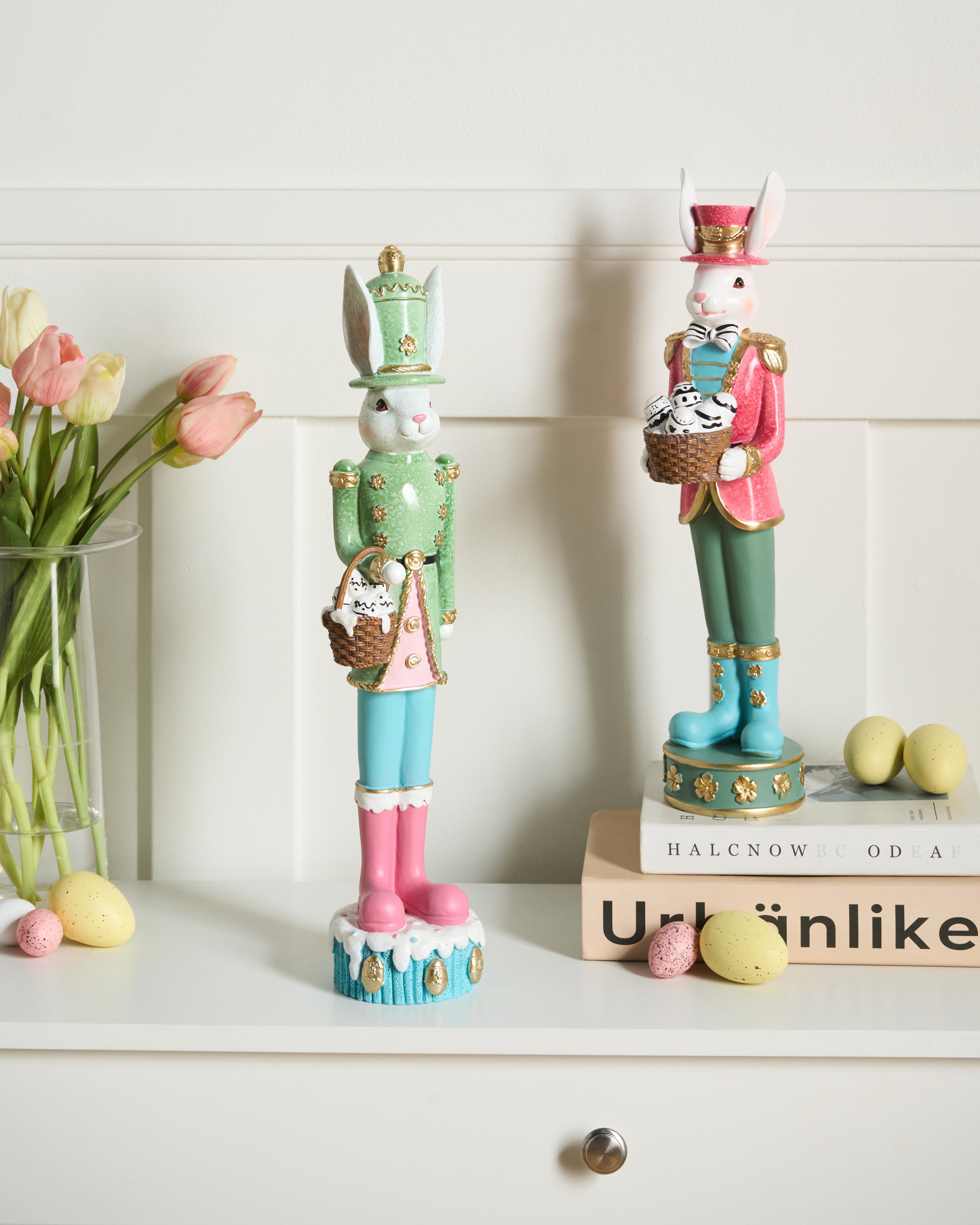 Set of 2 Figurines Rabbit MORUD Multicolour