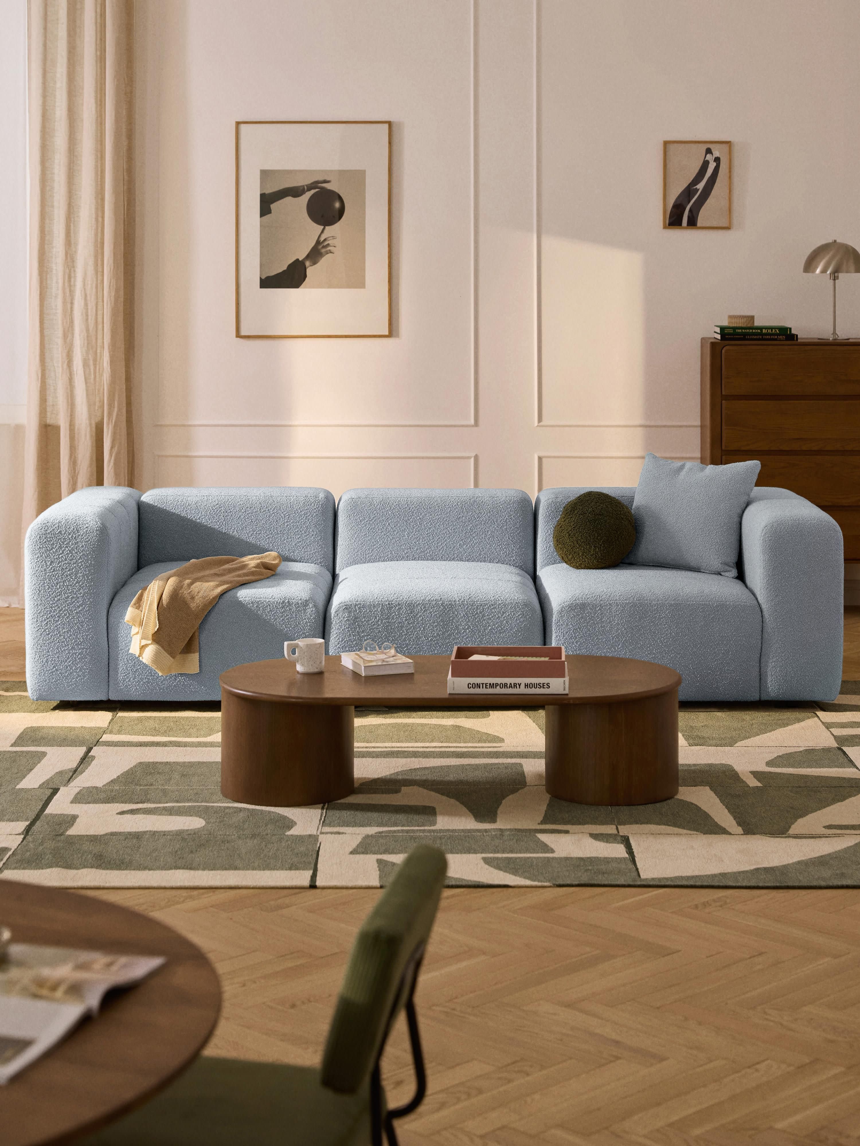 Modulares Bouclé-Sofa Lena (4-Sitzer)