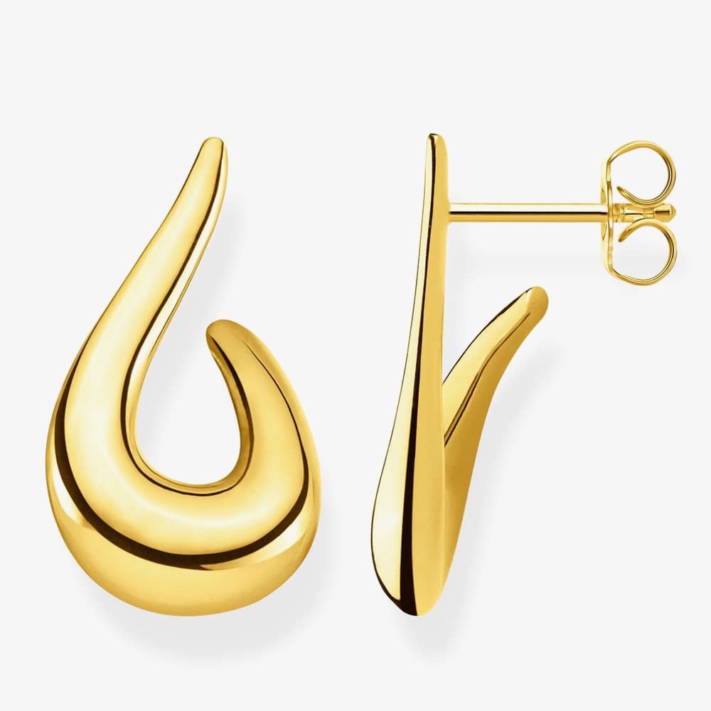 THOMAS SABO Gold Plated Open Tear Dropper Earrings H2042-413-39