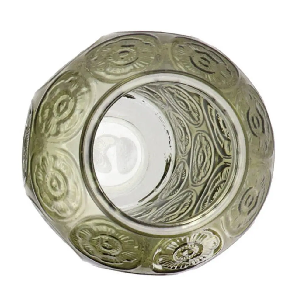 DK Design boeket vaas Circle - glas - olijfgroen - 15 x 25 cm