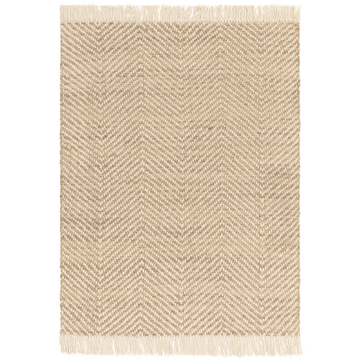 VIGA - Tapis de salon en jute beige 200x290 cm